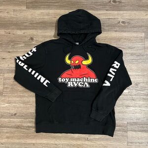 RVCA X Toy Machine Monster Skateboarding Pullover Hoodie